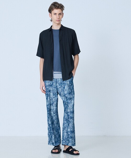 5351 POUR LES HOMMES（ゴーサンゴーイチプールオム）の「【L-Line】半袖 Tシャツ（Tシャツ/カットソー・メンズ・グレイッシュブルー/ホワイト/ブラック・50/48/46/44）」の18枚目の写真