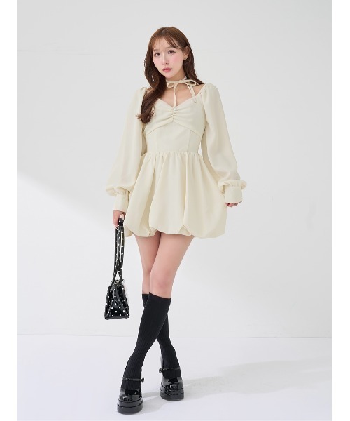 Darich（ダーリッチ）の「ウエストコルセットバルーンミニワンピース