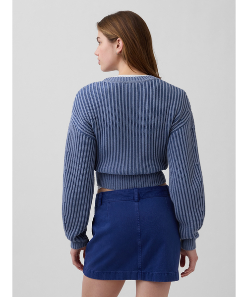 GAP(ギャップ)の「コットン100% バレルスリーブ クロップドセーター(ニット/セーター・レディース・オフホワイト/ブルー/イエロー/グリーン・XL/L/M/S/XS/XXS)」の15枚目の写真
