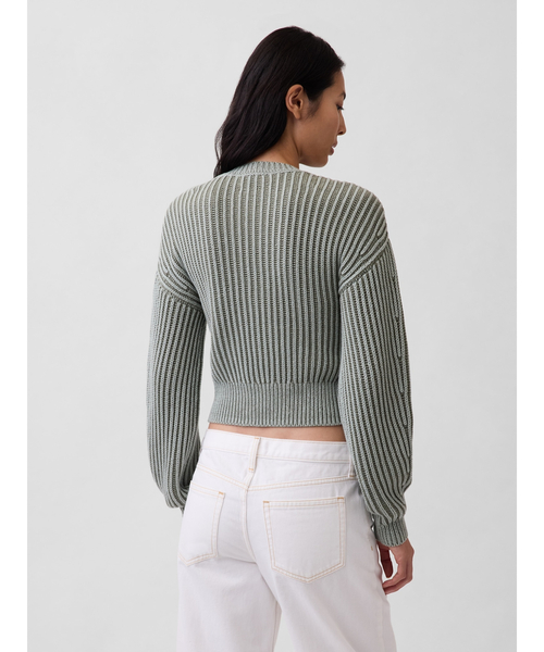 GAP(ギャップ)の「コットン100% バレルスリーブ クロップドセーター(ニット/セーター・レディース・オフホワイト/ブルー/イエロー/グリーン・XL/L/M/S/XS/XXS)」の16枚目の写真