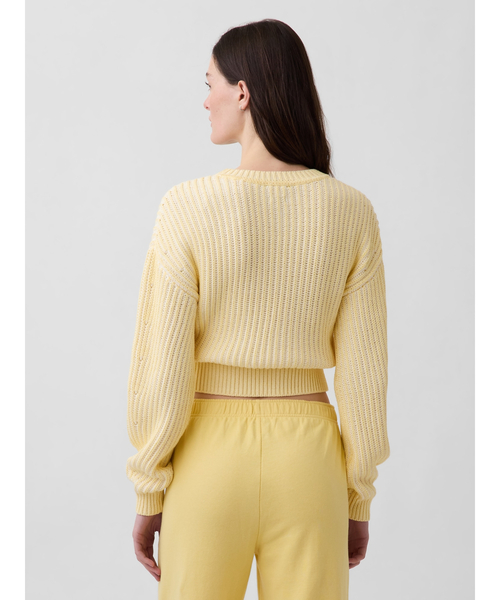 GAP(ギャップ)の「コットン100% バレルスリーブ クロップドセーター(ニット/セーター・レディース・オフホワイト/ブルー/イエロー/グリーン・XL/L/M/S/XS/XXS)」の17枚目の写真