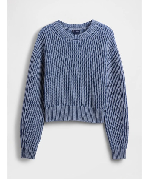 GAP(ギャップ)の「コットン100% バレルスリーブ クロップドセーター(ニット/セーター・レディース・オフホワイト/ブルー/イエロー/グリーン・XL/L/M/S/XS/XXS)」の6枚目の写真