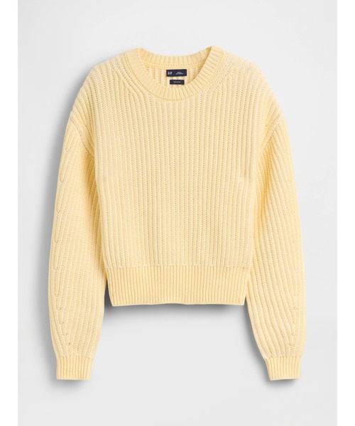 GAP(ギャップ)の「コットン100% バレルスリーブ クロップドセーター(ニット/セーター・レディース・オフホワイト/ブルー/イエロー/グリーン・XL/L/M/S/XS/XXS)」の8枚目の写真