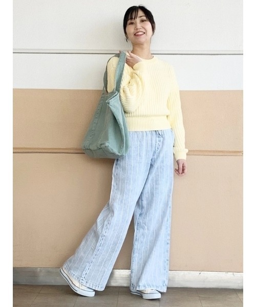 GAP(ギャップ)の「コットン100% バレルスリーブ クロップドセーター(ニット/セーター・レディース・オフホワイト/ブルー/イエロー/グリーン・XL/L/M/S/XS/XXS)」の21枚目の写真