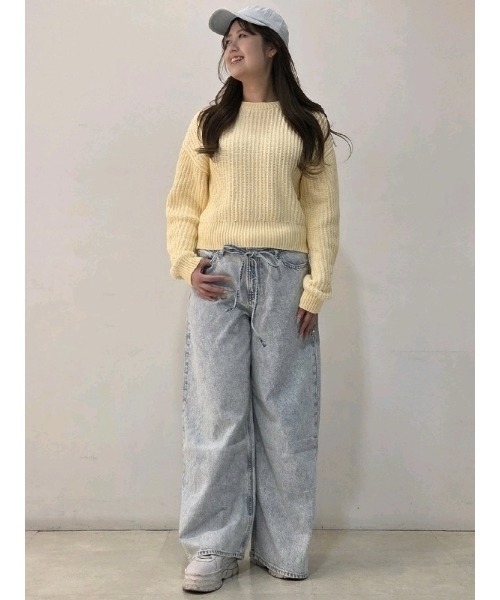 GAP(ギャップ)の「コットン100% バレルスリーブ クロップドセーター(ニット/セーター・レディース・オフホワイト/ブルー/イエロー/グリーン・XL/L/M/S/XS/XXS)」の22枚目の写真
