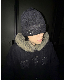 MWOONG（ムン）の「Stud teddy beanie（ニットキャップ/ビーニー）」