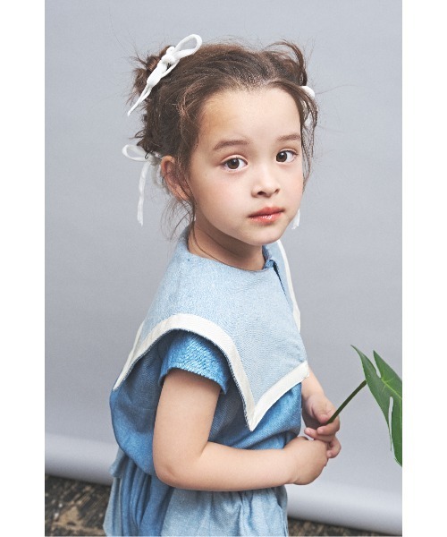 maarook（マルーク）の「ネップデニムセーラーブラウス（シャツ/ブラウス・キッズ・ブルー・130cm/110cm/100cm/120cm/90cm）」の6枚目の写真