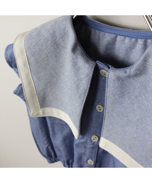maarook（マルーク）の「ネップデニムセーラーブラウス（シャツ/ブラウス・キッズ・ブルー・130cm/110cm/100cm/120cm/90cm）」の11枚目の写真
