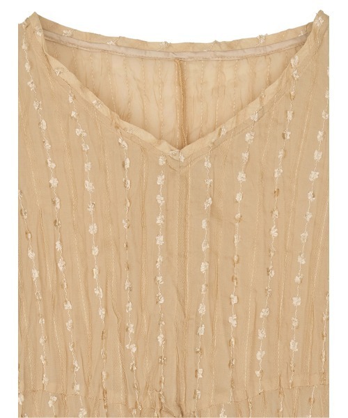 Ameri（アメリ）の「TULLE FRINGE WASHER BLOUSE（シャツ/ブラウス・レディース・アイボリー/ブラック/ベージュ・FREE）」の10枚目の写真