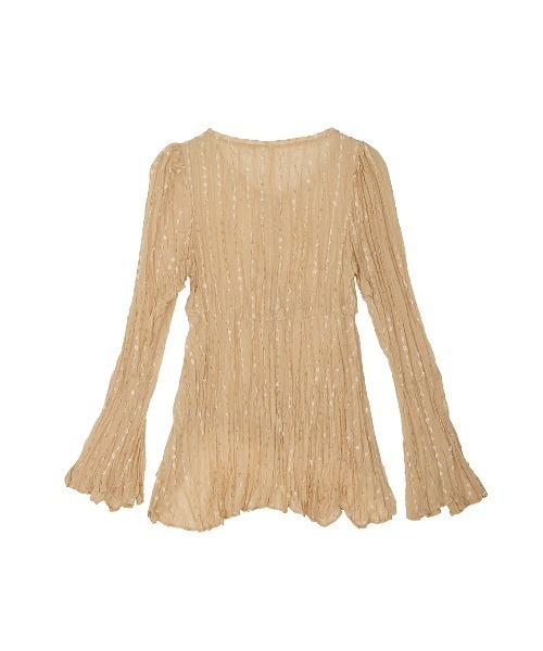 Ameri（アメリ）の「TULLE FRINGE WASHER BLOUSE（シャツ/ブラウス・レディース・アイボリー/ブラック/ベージュ・FREE）」の7枚目の写真