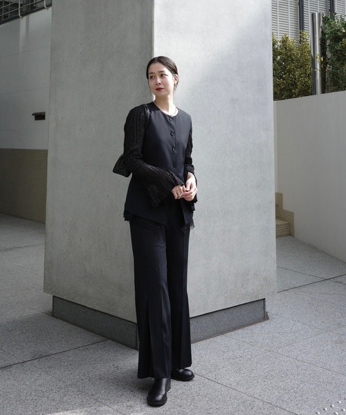 Ameri（アメリ）の「TULLE FRINGE WASHER BLOUSE（シャツ/ブラウス・レディース・アイボリー/ブラック/ベージュ・FREE）」の16枚目の写真