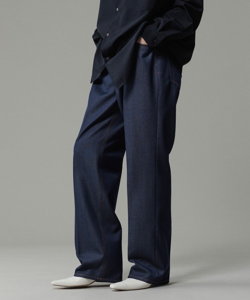 ADAM ET ROPE'(アダムエロペ)の「【NIKKE】ストレート デニム スラックス / ADAM ET ROPE' JEANS -IMAG-(スラックス・メンズ・ブラック系その他2/ブラック/ネイビー・XL/L/M/S)」の20枚目の写真