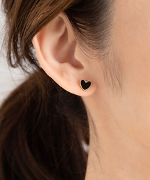 【サージカルステンレス】ミニマムハートが大人可愛いステンレス製ピアス