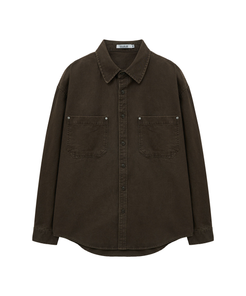 Big Unionの「モールスキンリベットポケットシャツ(ブラウン)(シャツ/ブラウス・メンズ・その他・S/M/L)」の3枚目の写真