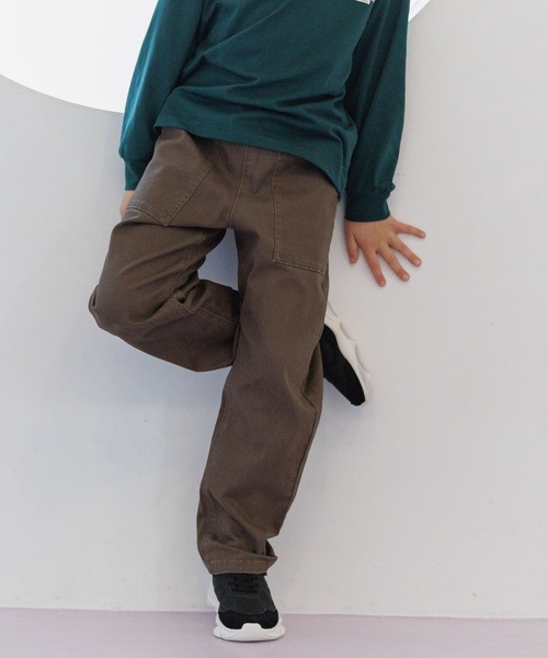GLOBAL WORK(グローバルワーク)の「スゴラクストレッチベイカーパンツ/625173(デニムパンツ・キッズ・ブラウン/ブルー/グレイッシュベージュ/ベージュ・160cm/150cm/140cm/130cm)」の5枚目の写真
