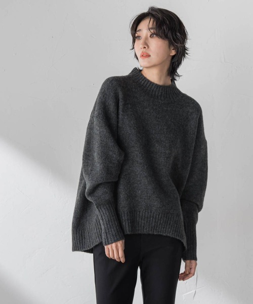 la.f…(ラエフ)の「【WEB限定】”毎日頼れる”ゆったりモックネックニット(ニット/セーター・レディース・キャメル/レッド/イエロー/チャコールグレー・9号)」の3枚目の写真