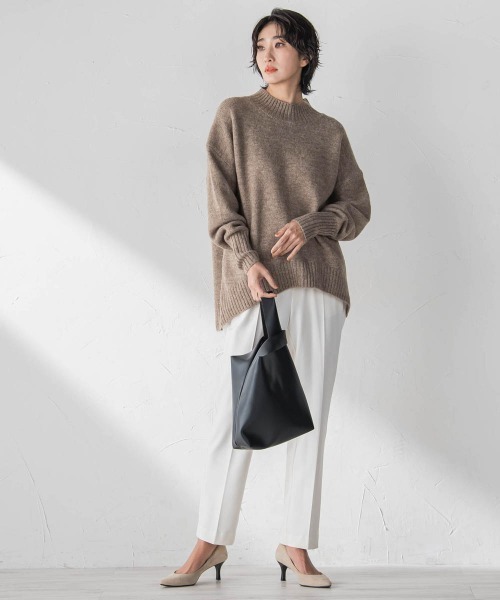 la.f…(ラエフ)の「【WEB限定】”毎日頼れる”ゆったりモックネックニット(ニット/セーター・レディース・キャメル/レッド/イエロー/チャコールグレー・9号)」の10枚目の写真