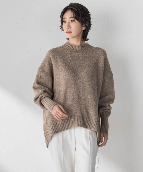 la.f…(ラエフ)の「【WEB限定】”毎日頼れる”ゆったりモックネックニット(ニット/セーター・レディース・キャメル/レッド/イエロー/チャコールグレー・9号)」の5枚目の写真