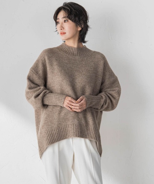 la.f…(ラエフ)の「【WEB限定】”毎日頼れる”ゆったりモックネックニット(ニット/セーター・レディース・キャメル/レッド/イエロー/チャコールグレー・9号)」の7枚目の写真