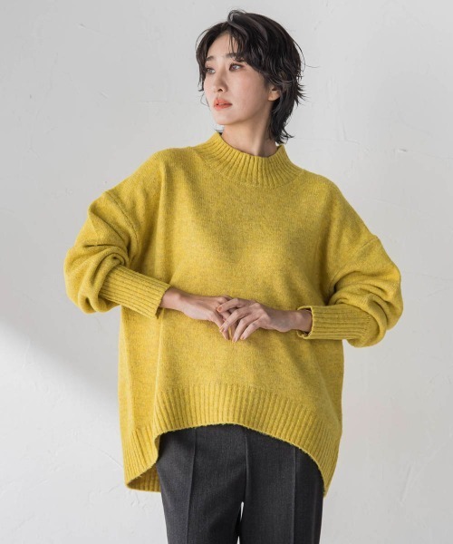 la.f…(ラエフ)の「【WEB限定】”毎日頼れる”ゆったりモックネックニット(ニット/セーター・レディース・キャメル/レッド/イエロー/チャコールグレー・9号)」の11枚目の写真