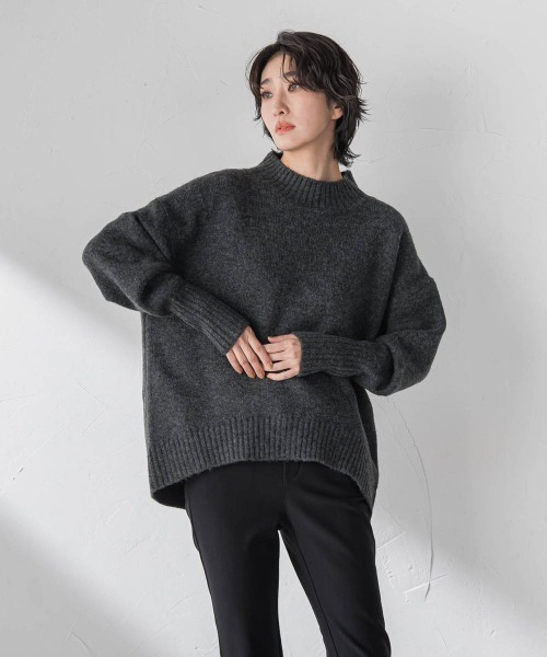 la.f…(ラエフ)の「【WEB限定】”毎日頼れる”ゆったりモックネックニット(ニット/セーター・レディース・キャメル/レッド/イエロー/チャコールグレー・9号)」の19枚目の写真