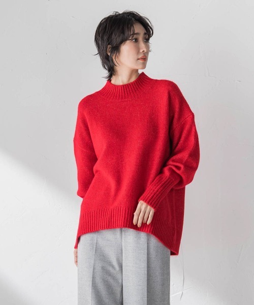 la.f…(ラエフ)の「【WEB限定】”毎日頼れる”ゆったりモックネックニット(ニット/セーター・レディース・キャメル/レッド/イエロー/チャコールグレー・9号)」の22枚目の写真