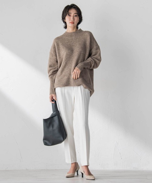 la.f…(ラエフ)の「【WEB限定】”毎日頼れる”ゆったりモックネックニット(ニット/セーター・レディース・キャメル/レッド/イエロー/チャコールグレー・9号)」の8枚目の写真