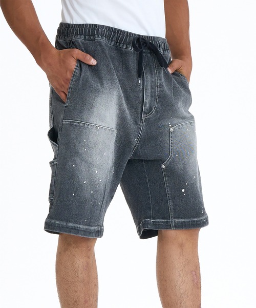 DC（ディーシー）の「DC/ディーシー ショーツ 26 WIDE DOUBLEKNEE SHORT DWS261017（その他パンツ・メンズ・ケミカルウォッシュ/ライトインディゴブルー/ライトブラック・M/L/XL）」の2枚目の写真