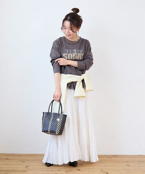 le.coeur blanc（ルクールブラン）の「スクエアメルカドバッグ（かごバッグ・レディース・サックスブルー/ブラック・FREE）」の10枚目の写真