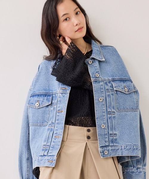 VIS(ビス)の「フレアスリーブレーストップス(Tシャツ/カットソー・レディース・オフホワイト/ブラック・FREE)」の20枚目の写真