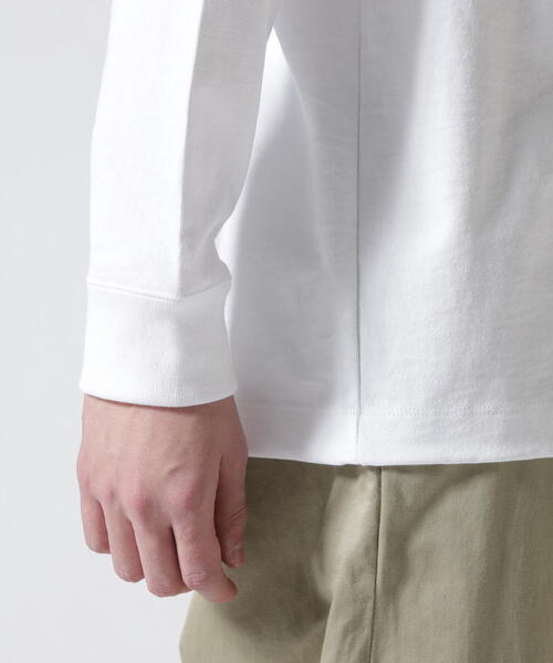 ATON(エイトン)の「ATON (エイトン)12/- AIR SPINNING | LOOSE FIT LONG SLEEVE T-SHIRT(Tシャツ/カットソー・メンズ・ホワイト/ブラック・2/4/6)」の12枚目の写真