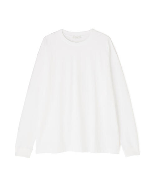 ATON(エイトン)の「ATON (エイトン)12/- AIR SPINNING | LOOSE FIT LONG SLEEVE T-SHIRT(Tシャツ/カットソー・メンズ・ホワイト/ブラック・2/4/6)」の11枚目の写真