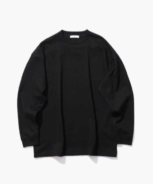 ATON(エイトン)の「ATON (エイトン)12/- AIR SPINNING | LOOSE FIT LONG SLEEVE T-SHIRT(Tシャツ/カットソー・メンズ・ブラック/ホワイト・2/4/6)」の7枚目の写真