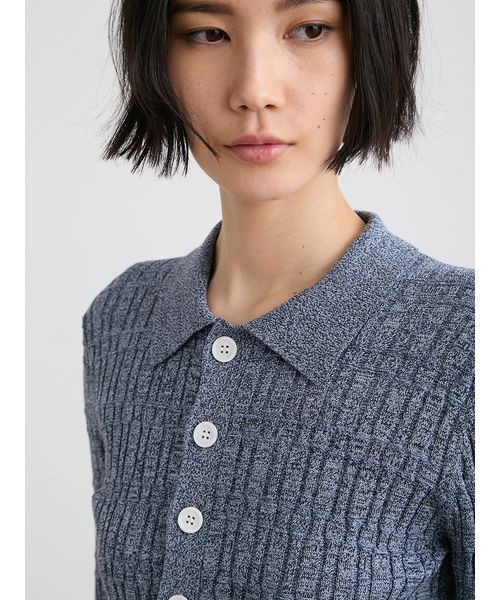 MIESROHE(ミースロエ)の「【洗える】変形RIBBニットカーデ(ニット/セーター・レディース・マルチ/その他/ホワイト/イエロー・F)」の13枚目の写真