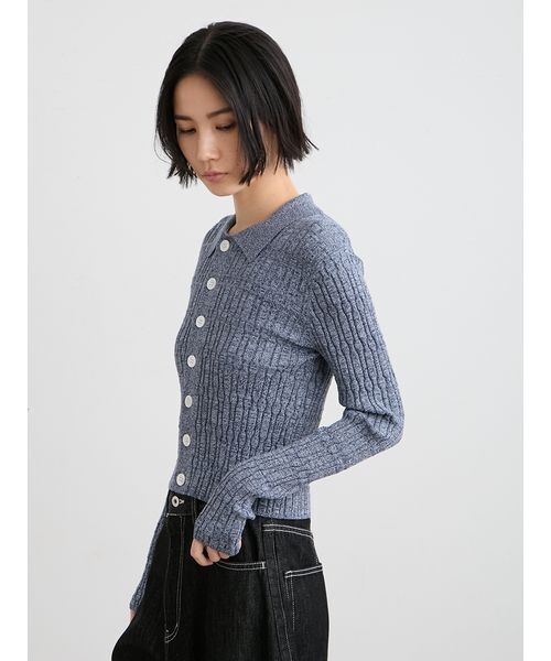 MIESROHE(ミースロエ)の「【洗える】変形RIBBニットカーデ(ニット/セーター・レディース・マルチ/その他/ホワイト/イエロー・F)」の19枚目の写真