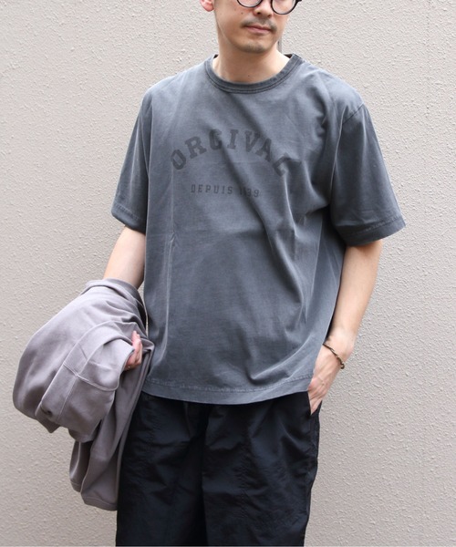 ORCIVAL（オーシバル）の「ORCIVAL/オーシバル　ヴィンテージプリントTEE　VINTAGE PRINT TEE　OR-C0525 TAB（Tシャツ/カットソー・レディース・ネイビー/チャコールグレー・5/4）」の2枚目の写真