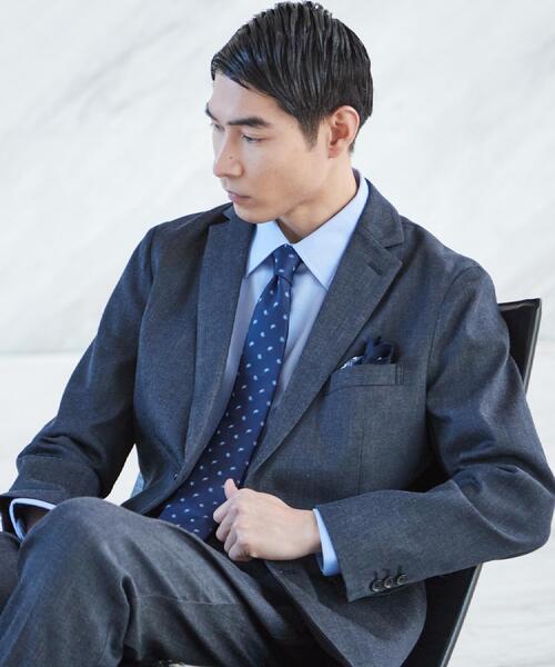 THE SHOP TK （ザ ショップ ティーケー ）の「ライトエバーデニム ジャケット 洗濯機OK/ストレッチ/セットアップ可（デニムジャケット・メンズ・ネイビー/カーキ・01/04/03/02）」の3枚目の写真