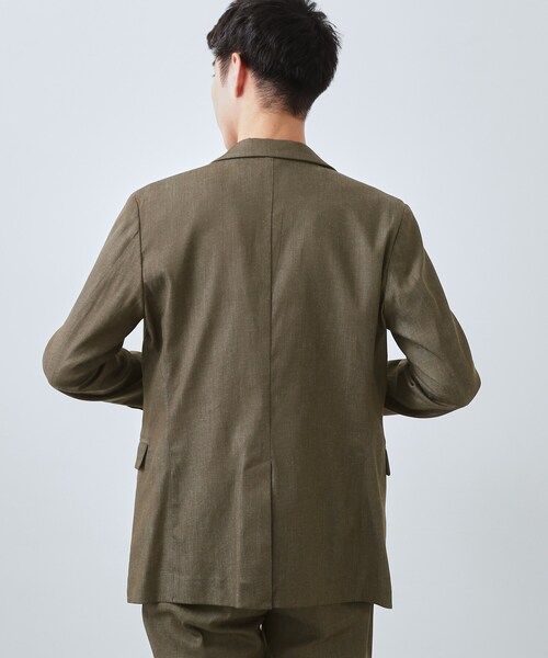 THE SHOP TK （ザ ショップ ティーケー ）の「ライトエバーデニム ジャケット 洗濯機OK/ストレッチ/セットアップ可（デニムジャケット・メンズ・ネイビー/カーキ・01/04/03/02）」の7枚目の写真