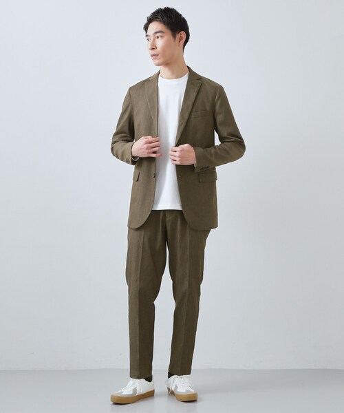 THE SHOP TK （ザ ショップ ティーケー ）の「ライトエバーデニム ジャケット 洗濯機OK/ストレッチ/セットアップ可（デニムジャケット・メンズ・ネイビー/カーキ・01/04/03/02）」の8枚目の写真