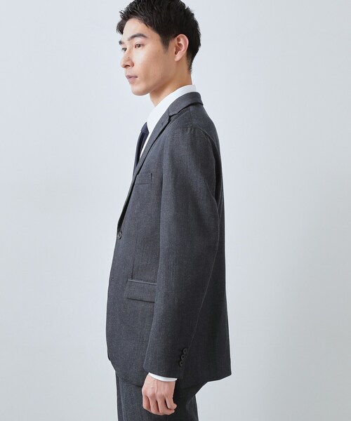 THE SHOP TK （ザ ショップ ティーケー ）の「ライトエバーデニム ジャケット 洗濯機OK/ストレッチ/セットアップ可（デニムジャケット・メンズ・ネイビー/カーキ・01/04/03/02）」の11枚目の写真