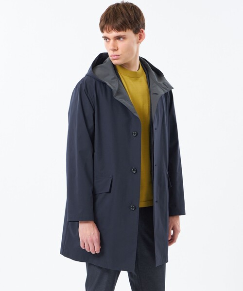 MACKINTOSH PHILOSOPHY(マッキントッシュ フィロソフィー)の「シャドーリップストップ BALBY HOOD(バルビー フード)(ステンカラーコート・メンズ・ダークネイビー/グリーン系その他4・38/40)」の1枚目の写真