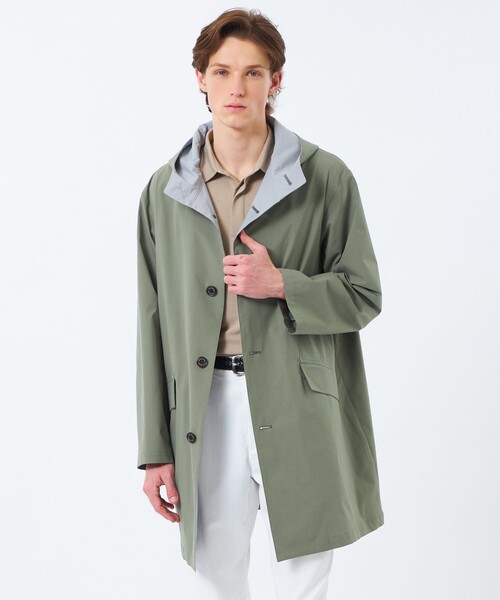 MACKINTOSH PHILOSOPHY(マッキントッシュ フィロソフィー)の「シャドーリップストップ BALBY HOOD(バルビー フード)(ステンカラーコート・メンズ・ダークネイビー/グリーン系その他4・38/40)」の2枚目の写真