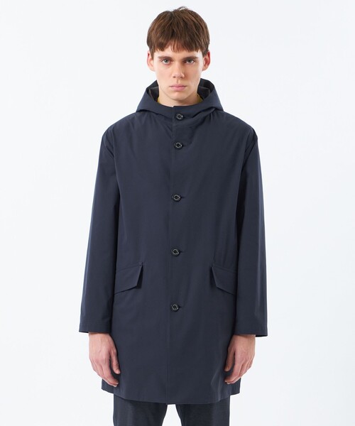 MACKINTOSH PHILOSOPHY(マッキントッシュ フィロソフィー)の「シャドーリップストップ BALBY HOOD(バルビー フード)(ステンカラーコート・メンズ・ダークネイビー/グリーン系その他4・38/40)」の5枚目の写真
