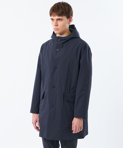 MACKINTOSH PHILOSOPHY(マッキントッシュ フィロソフィー)の「シャドーリップストップ BALBY HOOD(バルビー フード)(ステンカラーコート・メンズ・ダークネイビー/グリーン系その他4・38/40)」の6枚目の写真