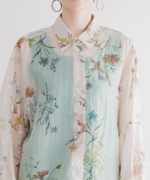 Paradise Picnic（パラダイスピクニック）の「TRANOI. ヴィンテージフラワーブラウス（シャツ/ブラウス・レディース・ベージュ/ブラック・FREE）」の21枚目の写真