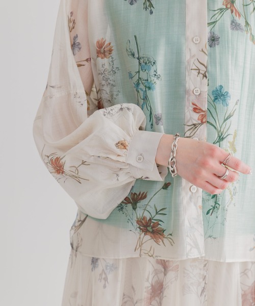 Paradise Picnic（パラダイスピクニック）の「TRANOI. ヴィンテージフラワーブラウス（シャツ/ブラウス・レディース・ベージュ/ブラック・FREE）」の22枚目の写真