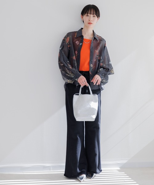 Paradise Picnic（パラダイスピクニック）の「TRANOI. ヴィンテージフラワーブラウス（シャツ/ブラウス・レディース・ベージュ/ブラック・FREE）」の6枚目の写真