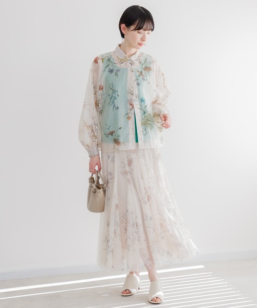 Paradise Picnic（パラダイスピクニック）の「TRANOI. ヴィンテージフラワーブラウス（シャツ/ブラウス・レディース・ベージュ/ブラック・FREE）」の11枚目の写真