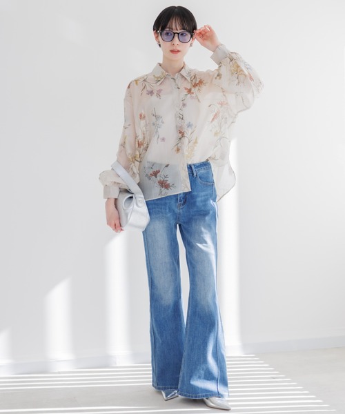 Paradise Picnic（パラダイスピクニック）の「TRANOI. ヴィンテージフラワーブラウス（シャツ/ブラウス・レディース・ベージュ/ブラック・FREE）」の12枚目の写真