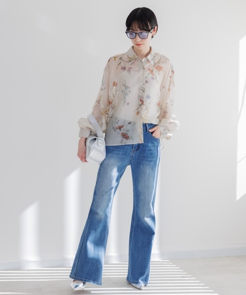 Paradise Picnic（パラダイスピクニック）の「TRANOI. ヴィンテージフラワーブラウス（シャツ/ブラウス・レディース・ベージュ/ブラック・FREE）」の13枚目の写真